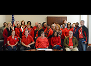 South Central VA Health Care Network staff members supported the "Go Red for Women" event